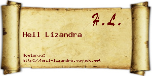 Heil Lizandra névjegykártya